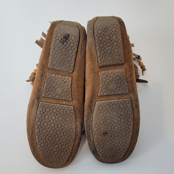 Softmoc brown mocassins with fringe in size 6 - Picture 7 of 13